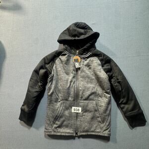 The Children's Place Sport Thermal Fabric Jacket Boys Sz M Black Brand New